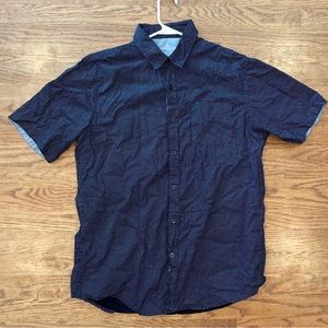 London Fog Short Sleeve Button Down Shirt Mens Size Large Classic Pattern